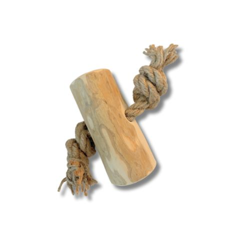 Koffieboomwortel met henneptouw