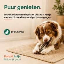 Konijnenoren met vacht 100 gram