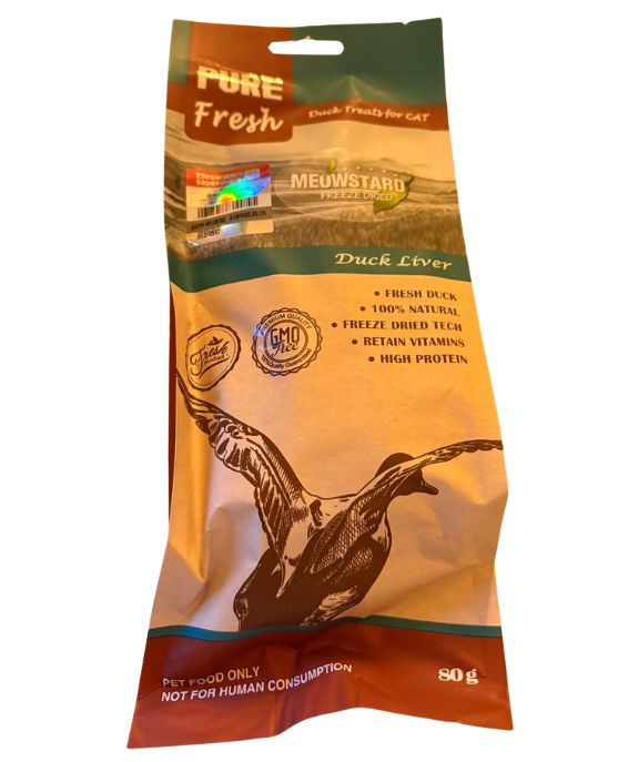 Eendenlever Kattensnacks 100% natuurlijk 70 gram - Per stuk