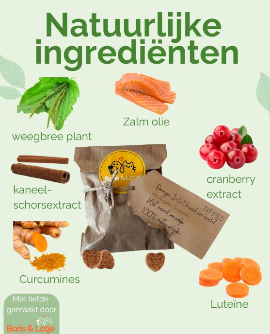Omega 3-6-9 Huid & Vacht Supplement 15 in 1 multivitamine - 60 hondensnoepjes met eend smaak