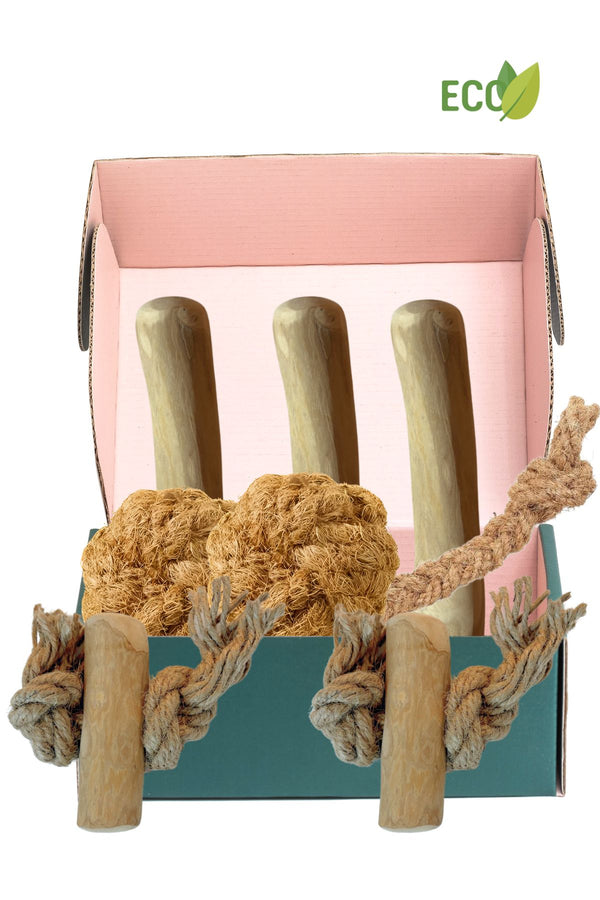 Deluxe hondenpakket S - Natuurlijk kauwen en spelen