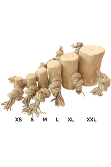 Koffieboomwortel met Henneptouw XL (10 cm)