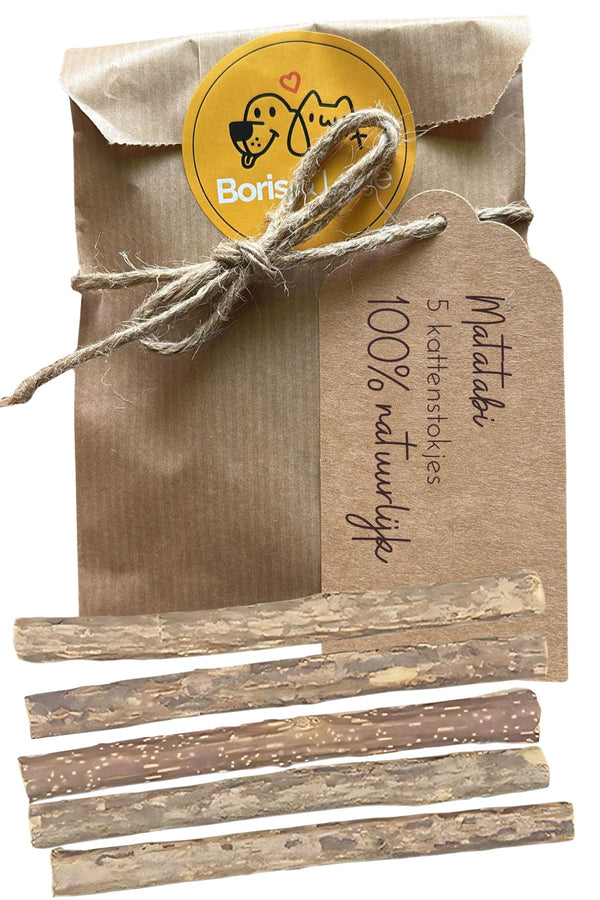 Matatabi kattenstokjes silvervine 100% Natuurlijk - Per 5 stuks