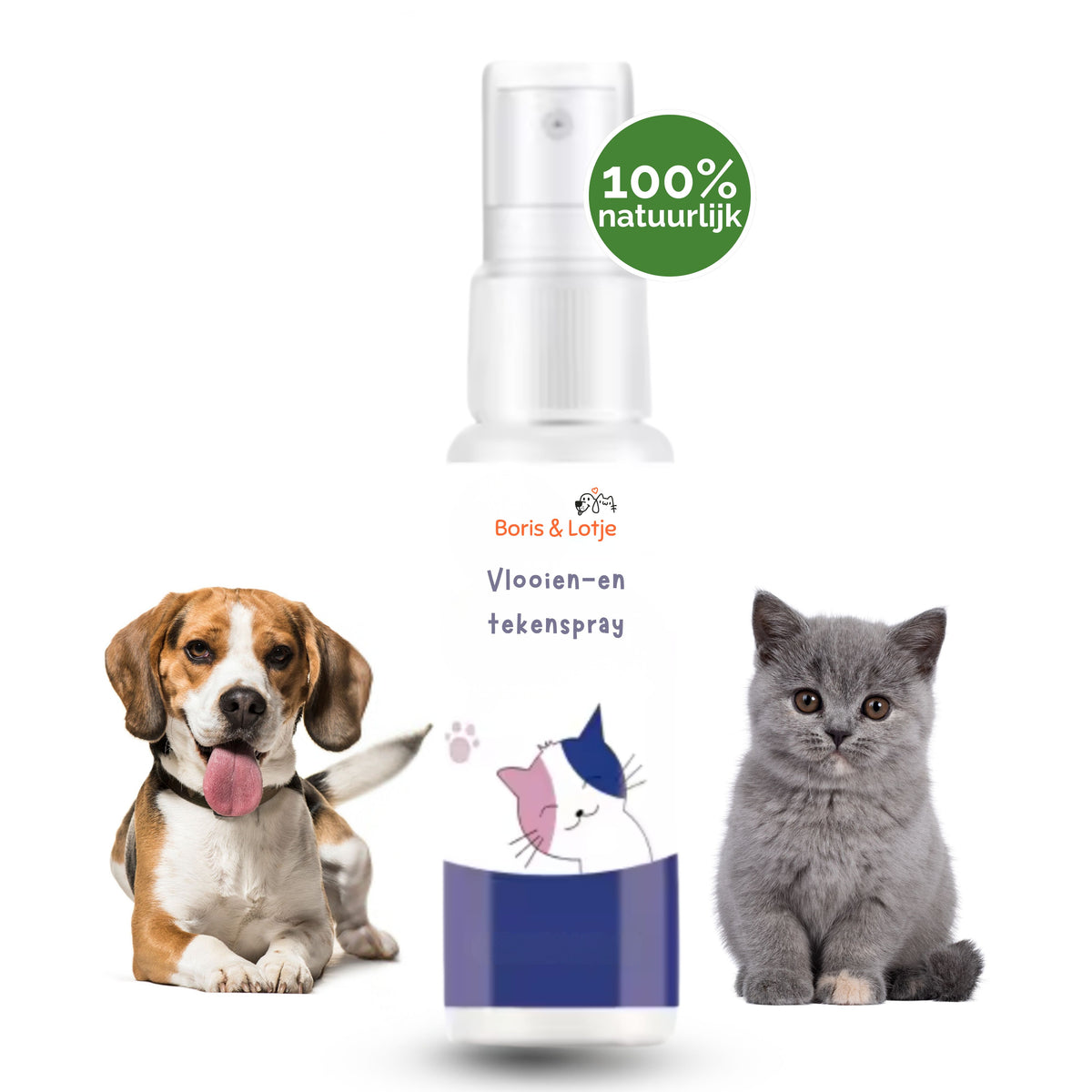 Natuurlijke vlooien- & tekenspray voor hond en kat