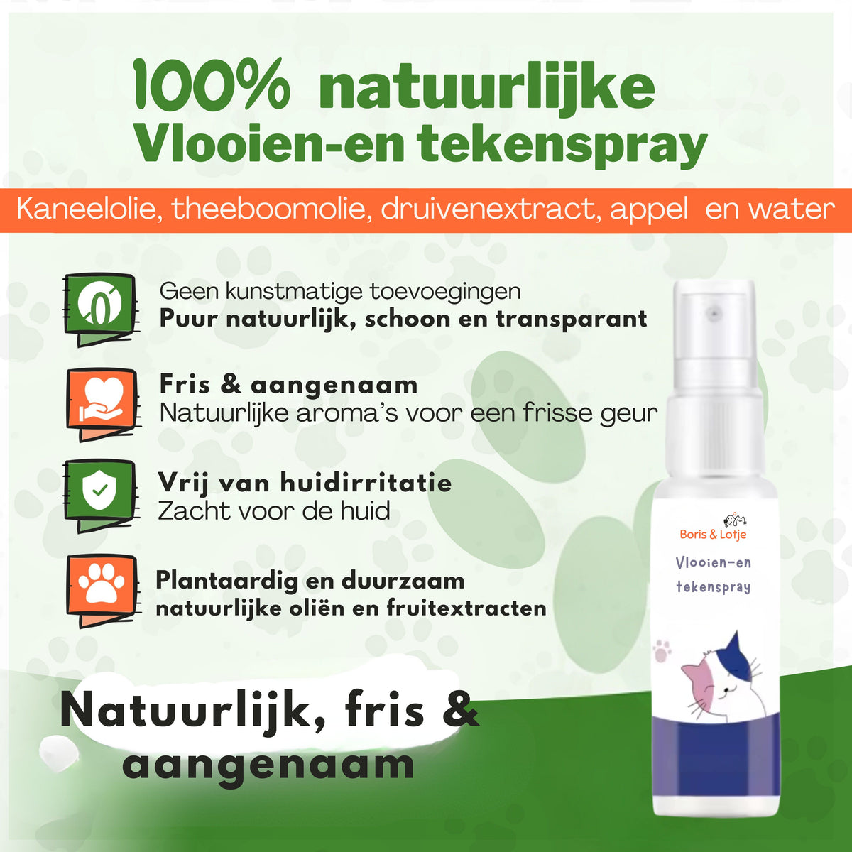 Natuurlijke vlooien- & tekenspray voor hond en kat