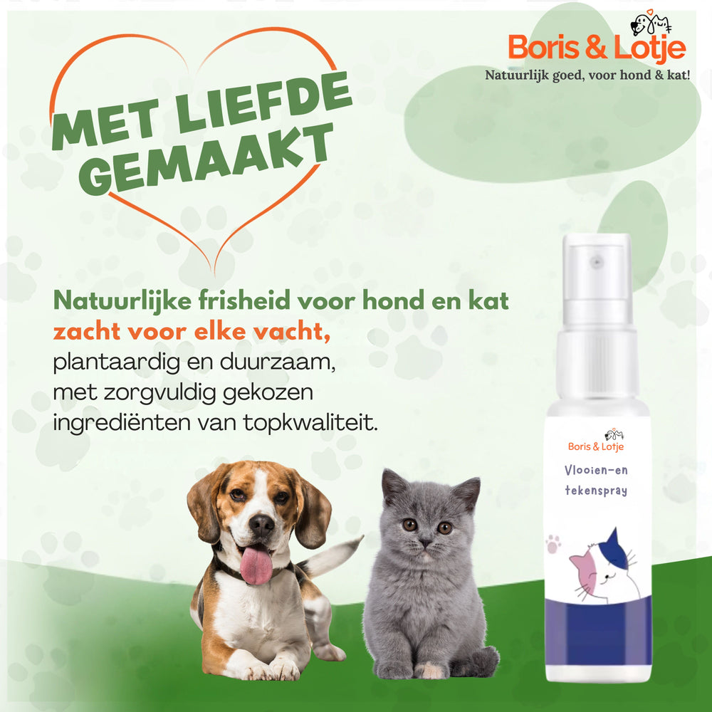 Natuurlijke vlooien- & tekenspray voor hond en kat