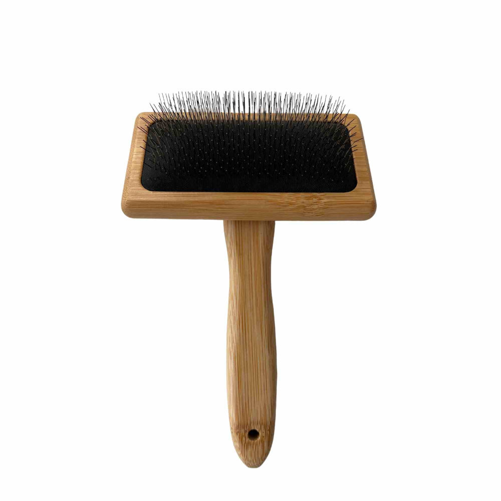 Hondenborstel lange pinnen M - bamboe 15,4 × 10,2 cm