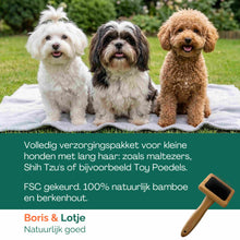 Lange Vacht Verzorgingspakket Kleine Hond tot 10 kg – Borstel, Slicker, Kam & Shampoo
