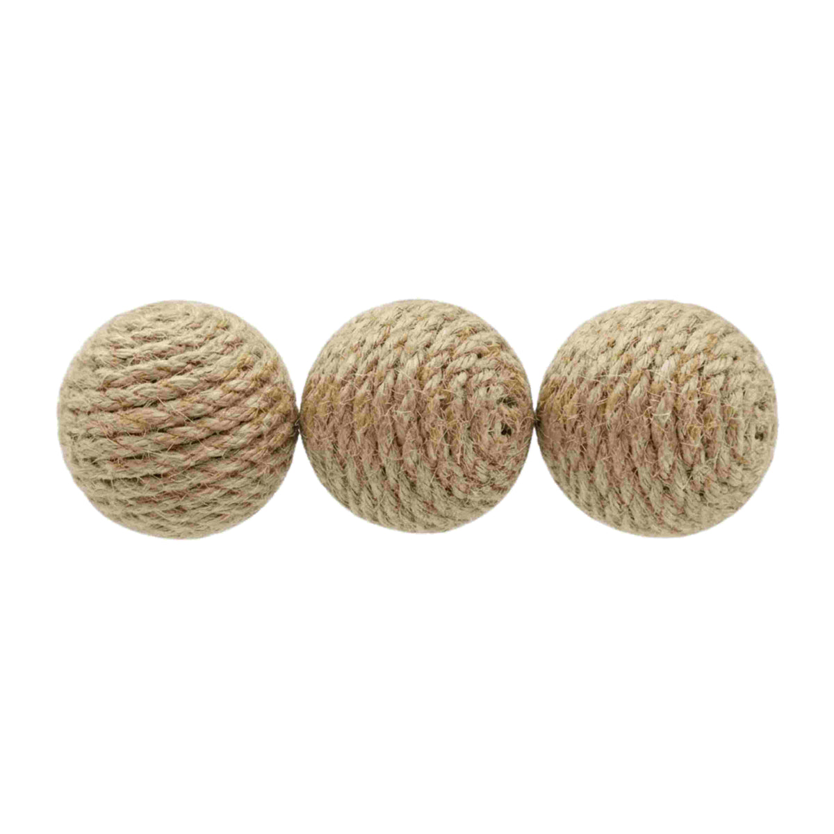 Sisal kattenballen met natuurlijke rammelaar - 3 stuks
