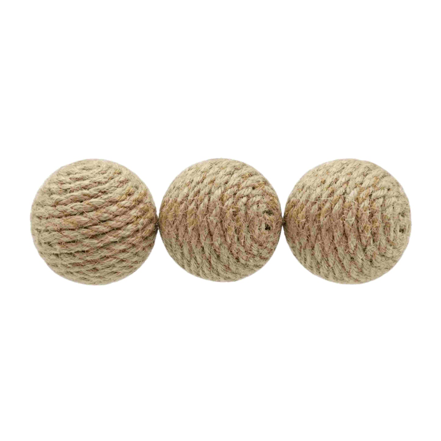 Sisal katten balletjes met natuurlijke pieper - Per 3 stuks