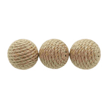 Sisal kattenballen met natuurlijke rammelaar - 3 stuks