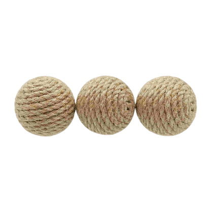 Sisal katten balletjes met natuurlijke pieper - Per 3 stuks