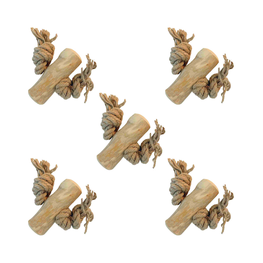 Koffieboomwortel met Henneptouw L - Per stuk