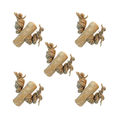 Koffieboomwortel met Henneptouw L - Per stuk