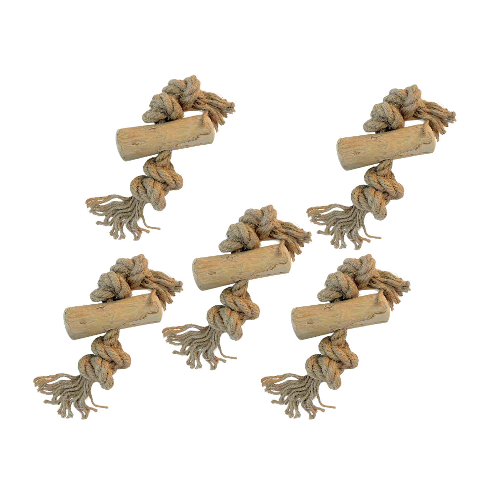 Koffieboomwortel met Henneptouw M - Per stuk