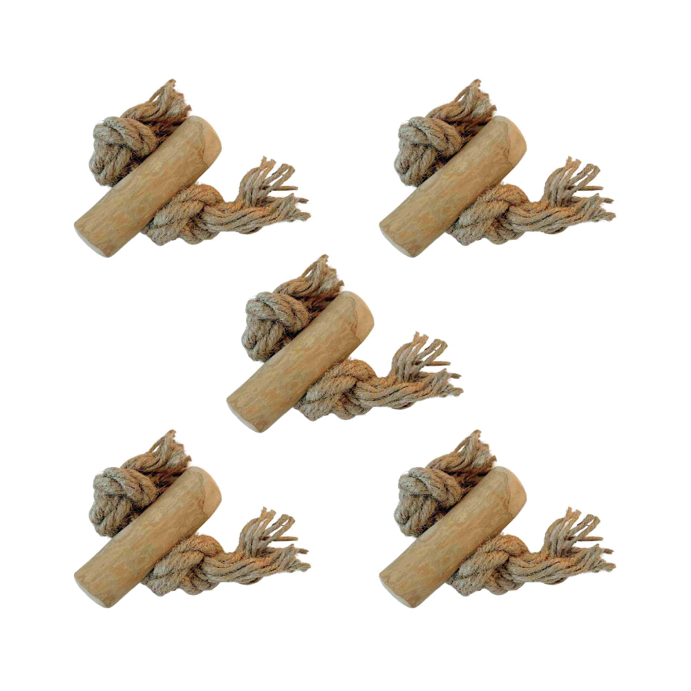 Koffieboomwortel met Henneptouw S - Per stuk