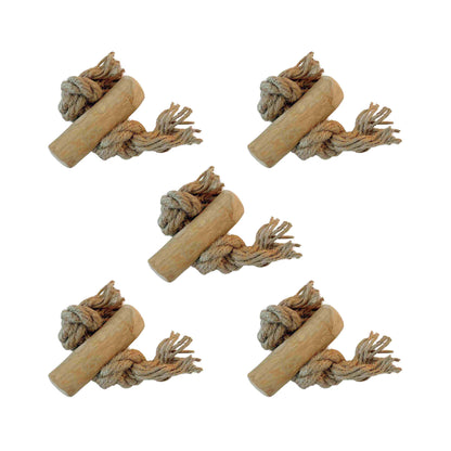 Koffieboomwortel met Henneptouw S - Per stuk