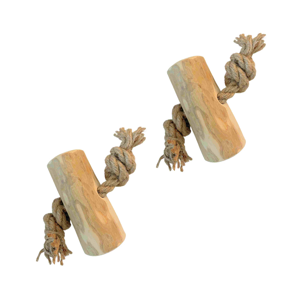 Koffieboomwortel met Henneptouw XL (10 cm)