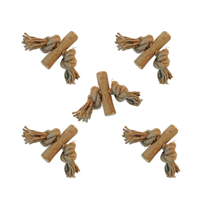 Koffieboomwortel met Henneptouw XS - Per stuk